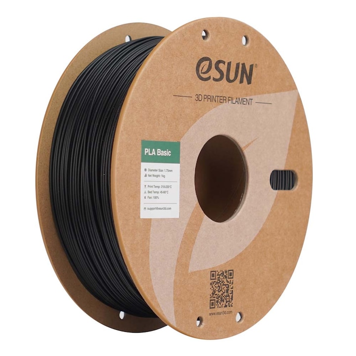 Филамент eSUN PLA Basic 1.75 черен 1 кг