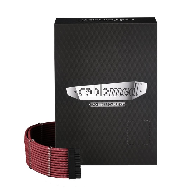 Set cabluri de alimentare CableMod C-Series PRO ModMesh, rosu
