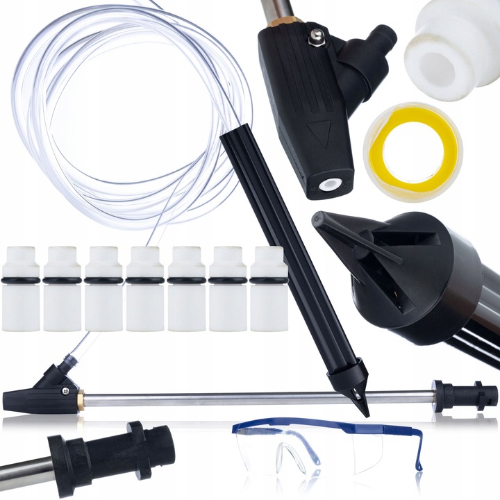 Homokszóró készlet Karcher K2 K3 K4 K5 K6 K7-hez, hét fúvókával, fehér és fekete színben