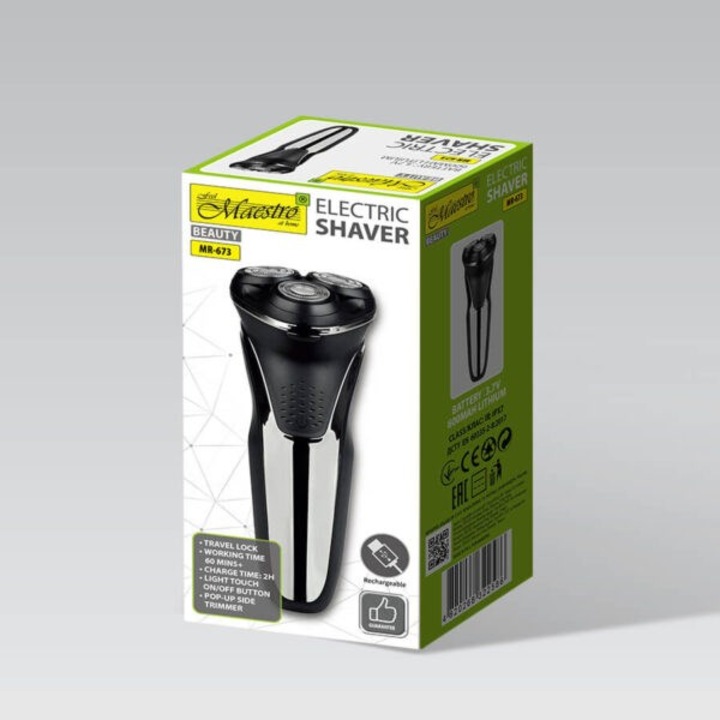 Ras electric MAESTRO MR-673, 2 capete, negru, 155x60x55mm