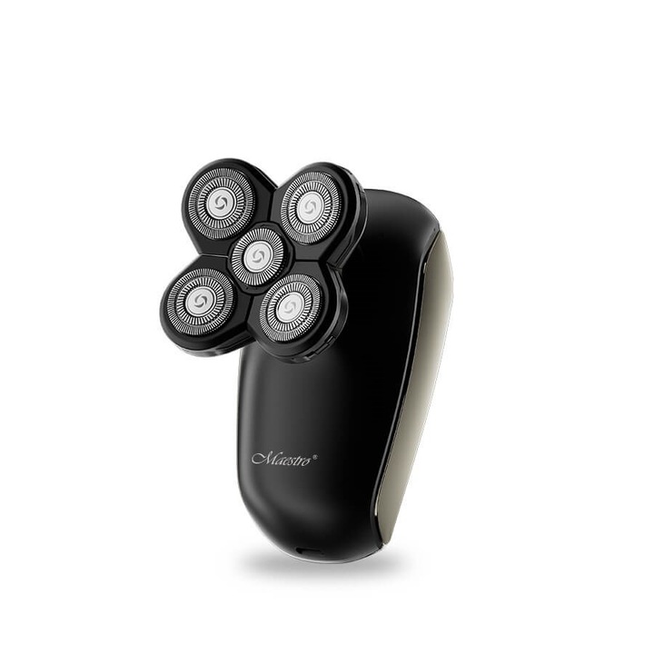 Aparat de ras electric, MAESTRO, rotativ, 5 lame, negru, 55x75x100mm