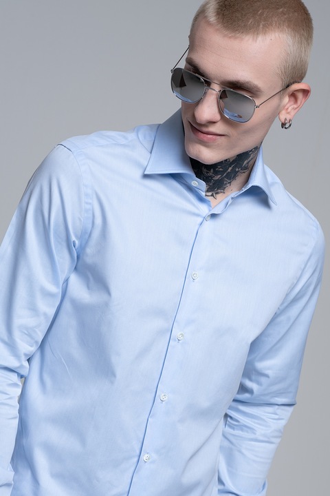 Pal Zileri, Hosszú ujjú pamuting, Azúrkék