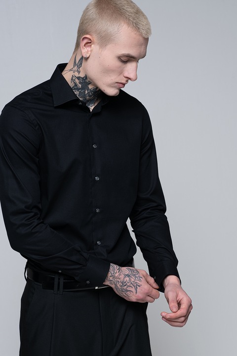 Pal Zileri, Hosszú ujjú pamuting, Fekete