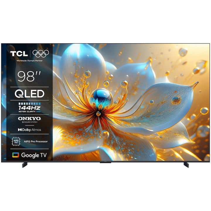 QLED телевизор TCL 248 см 98" 98T8C, Ultra HD 4K, Smart TV, WiFi, CI+