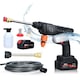 Pistol de Spalat cu Presiune fara Fir HOZRO, 48Vf, cu 2 Acumulatori, 30 Bari, 3 Moduri de Pulverizare, Duze Intersanjabile, Filtru de Apa, Recipient pentru Spuma, Ideal pentru Auto si Curte, Negru