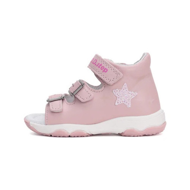 Sandale fete, dd step, G064-51610, Piele naturala sun reactive, roz deschis, Roz deschis