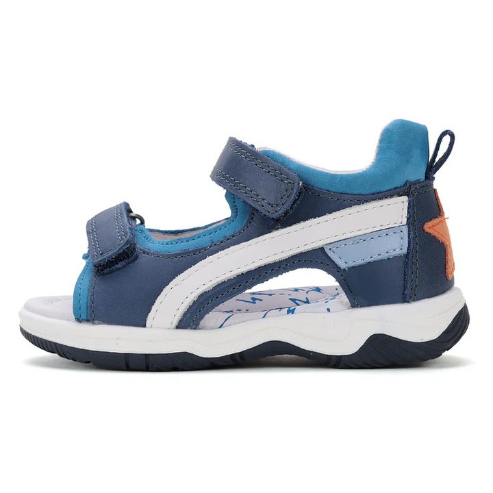 Sandale baieti, dd step, G103-51229A, Piele naturala, albastru, Albastru