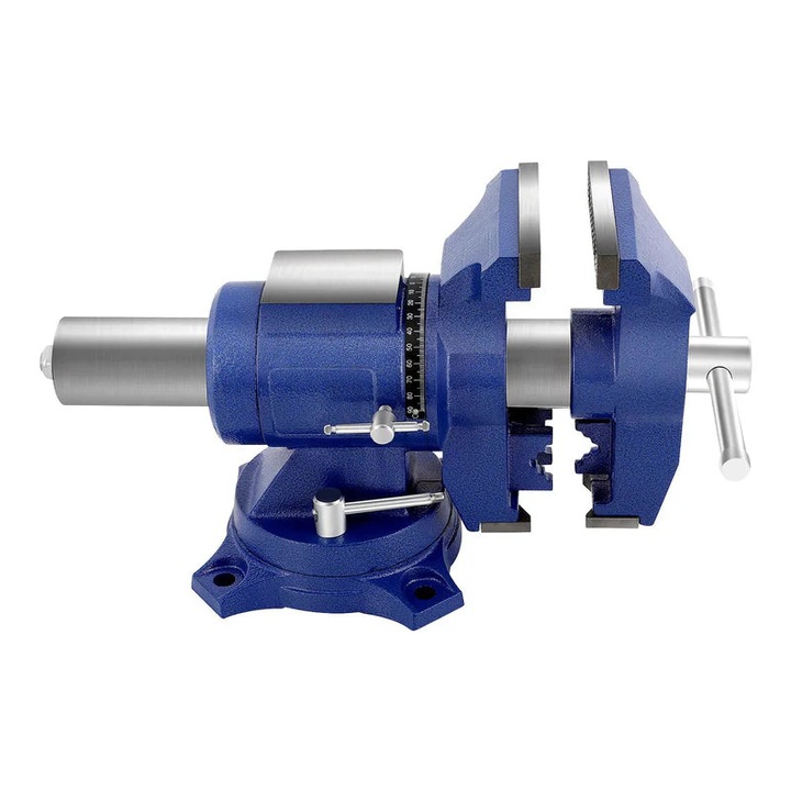 Затягаща система, маса, ширина 125 мм, 2-осно въртене, паралелно на 360°, тъмносиньо