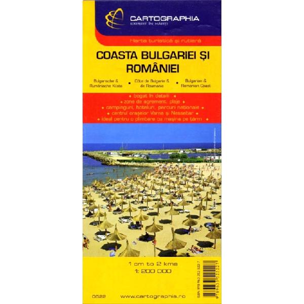 Harta costa Bulgariei si Romaniei 1:200 000