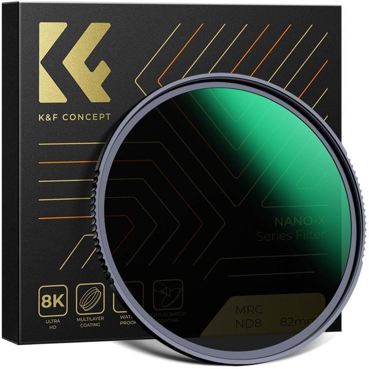 Филтър K&F Concept ND8 филтър за обективи Ultra Slim Frame Nano-X Series 58mm