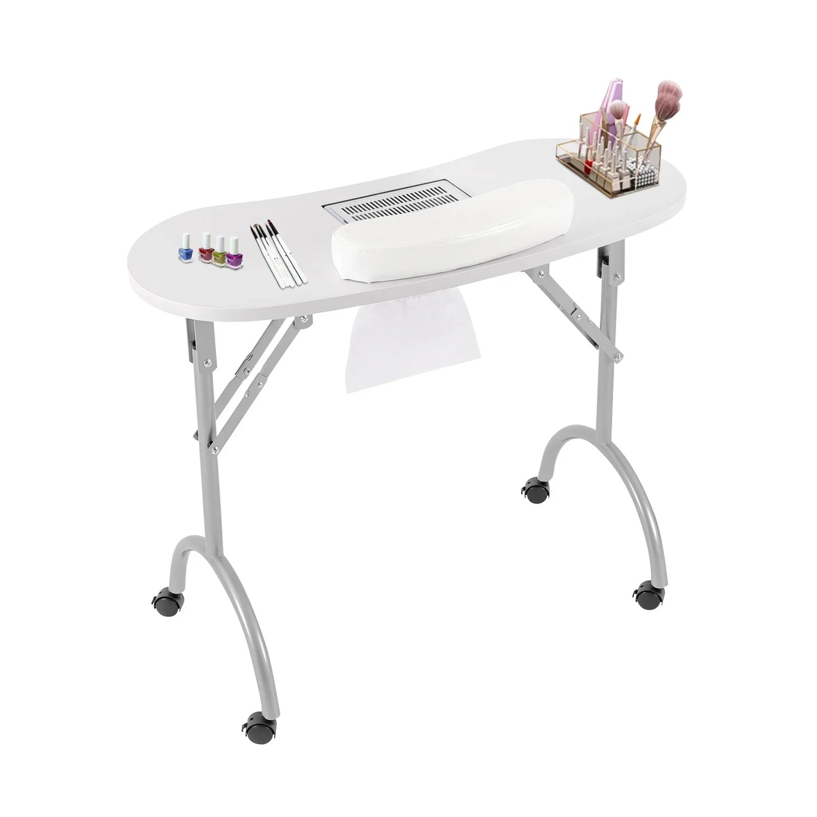 Masa pliabila pentru manichiura, 90x40x72,5 cm, aspirator pentru