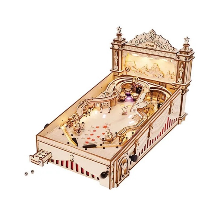 Robotime 3D kirakó, Flipper, 27,5x28x47,5 cm, 14+ éves kortól, 482 darab