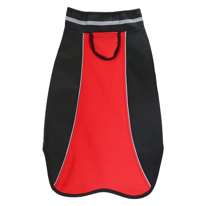 Haina de Iarna pentru Caini, Reflectorizanta, Fleece Interior, Impermeabila si Rezistenta la Vant, cu Inchidere Velcro, BOTEWO, Rosu, 4XL