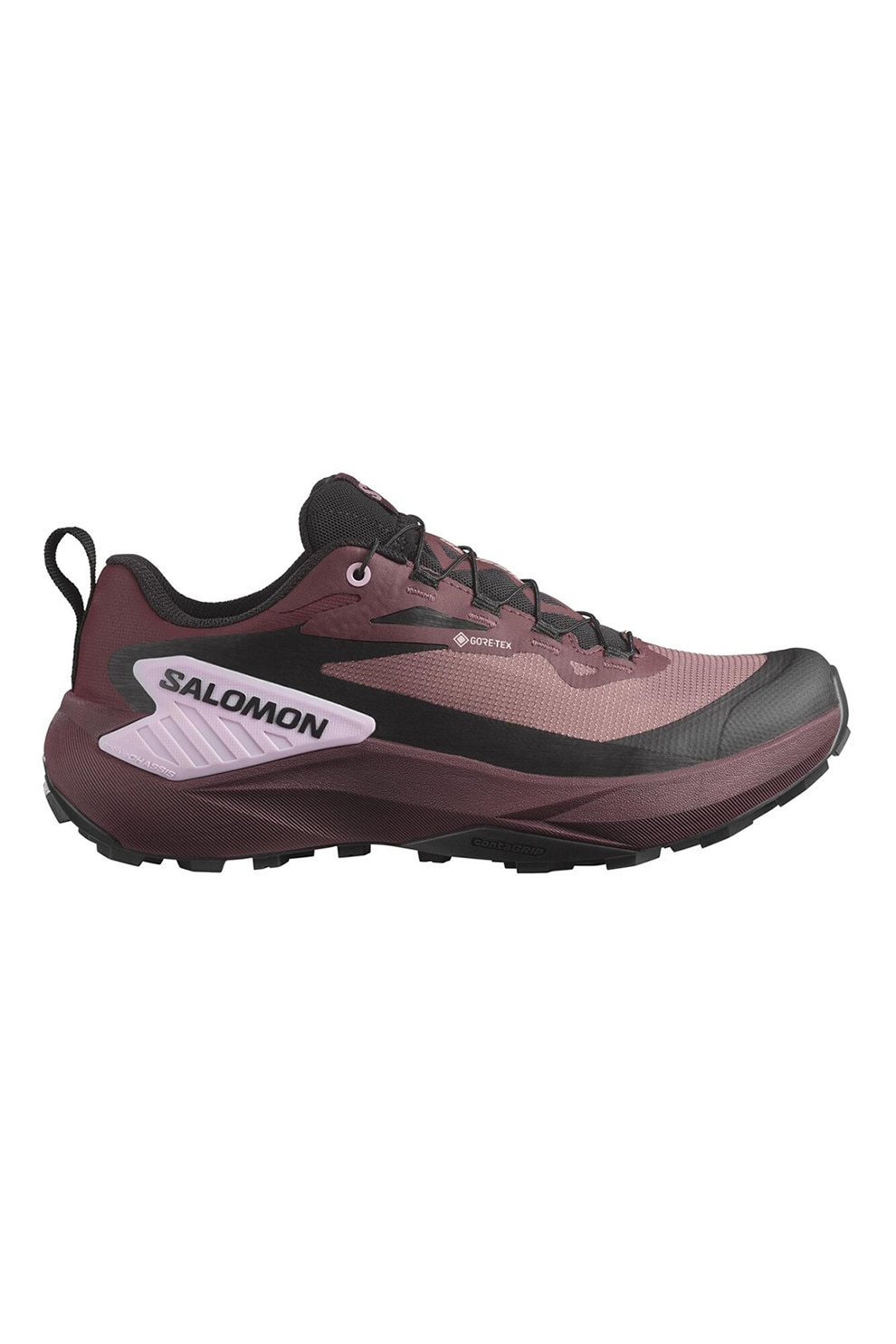 Salomon, Pantofi pentru alergare pe teren accidentat Genesis Gore-Tex, Negru, Violet prafuit, 5