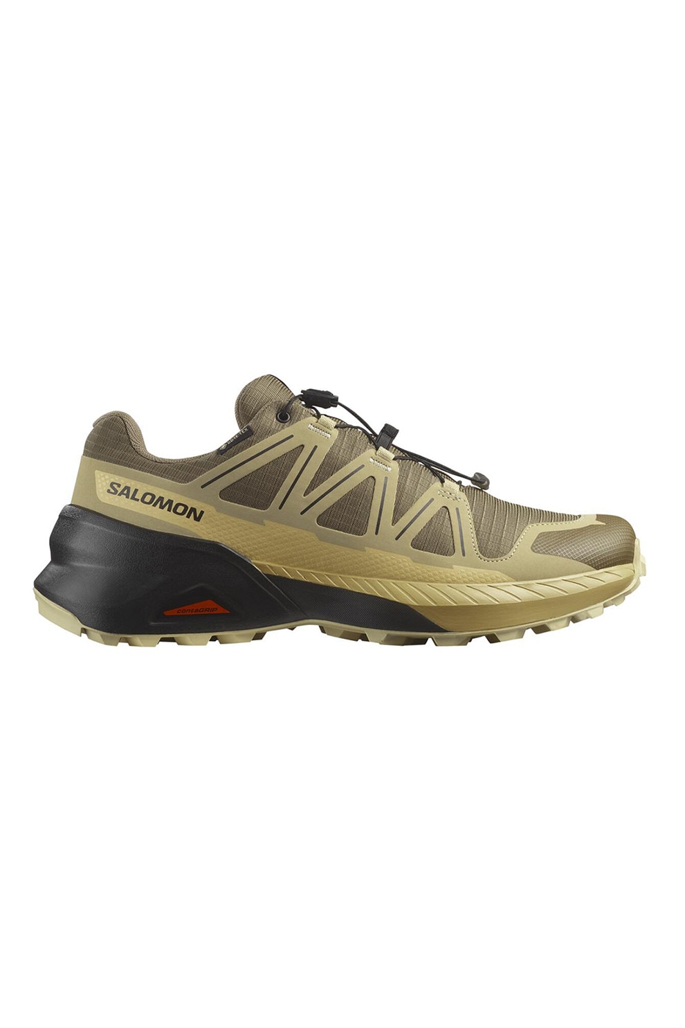 Salomon, Pantofi cu tehnologie Gore-Tex pentru alergare pe teren accidentat Speedcross Peak, Negru, Mustar, 7.5