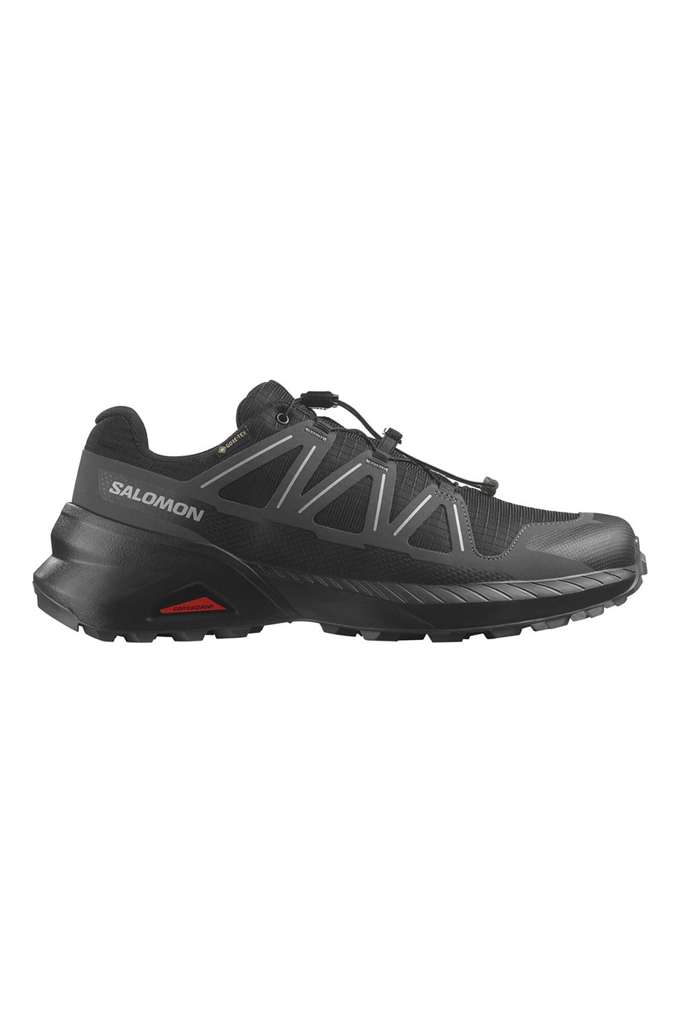 Salomon, Pantofi cu tehnologie Gore-Tex pentru alergare pe teren accidentat Speedcross Peak, Negru, Gri antracit, 7.5