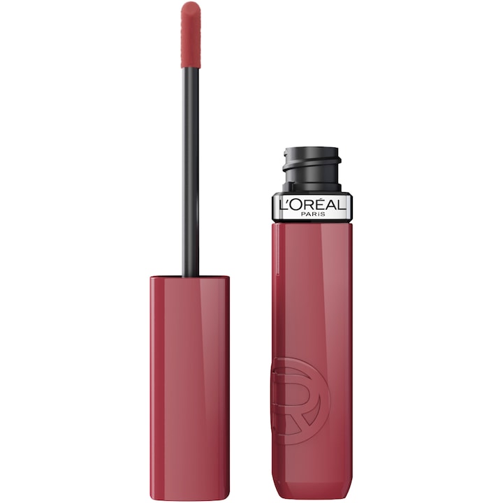 Ruj lichid cu stralucire de lac, rezistent la transfer L'Oreal Paris Infaillible Laque Resistance, 220 Paris Sunset, 4.3 ml