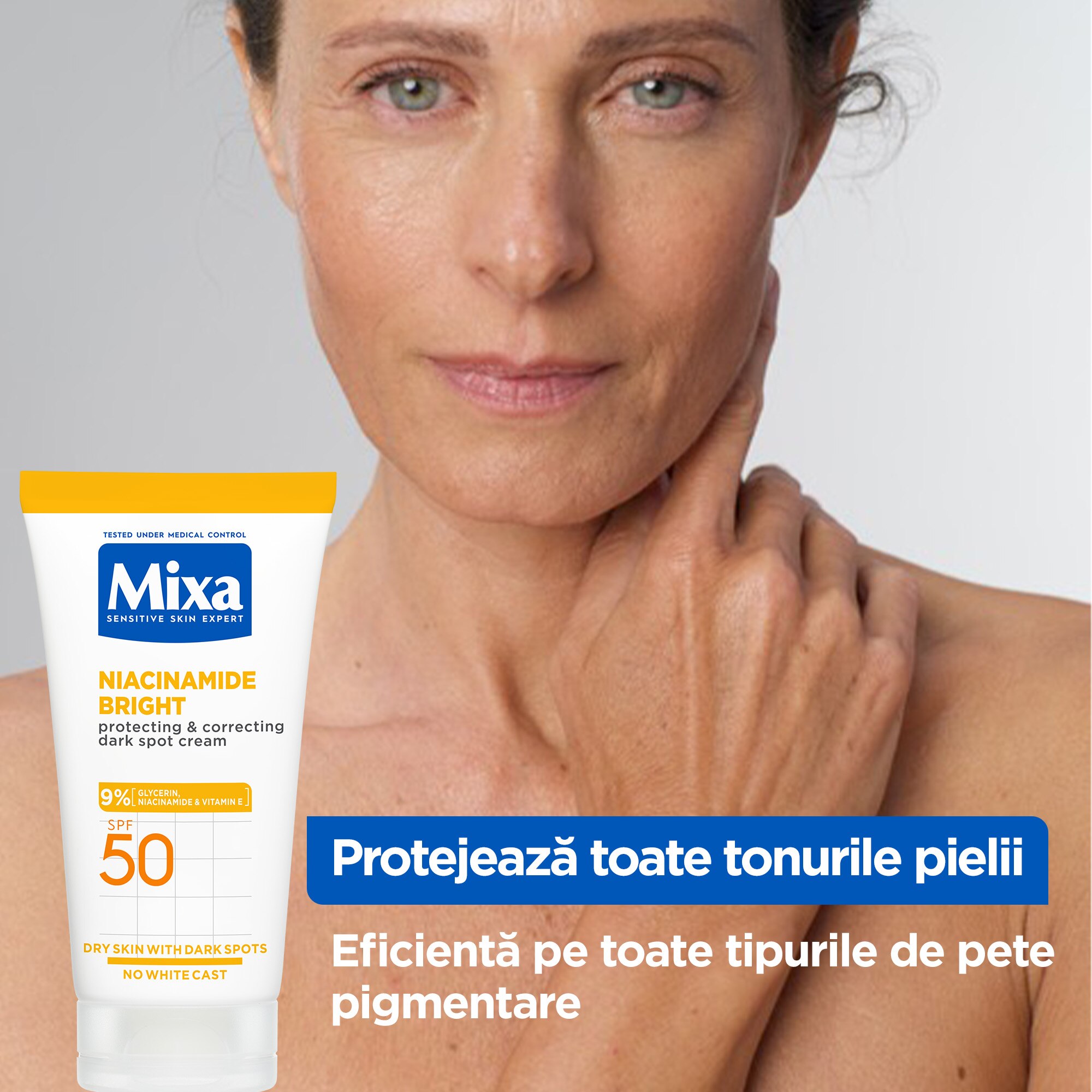 梨咲 MELLIFEメリフBRIGHT DERMA Crema Mixa Niacinamide Bright de protecție și corectare a