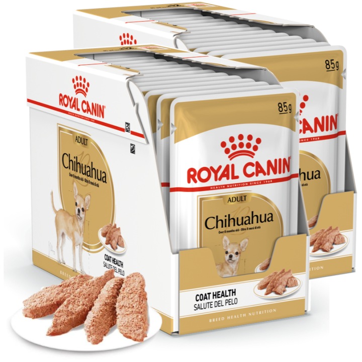 Royal Canin Chihuahua Adult, 24x85g, hrana umeda, sanatatea blanii, digestie optima
