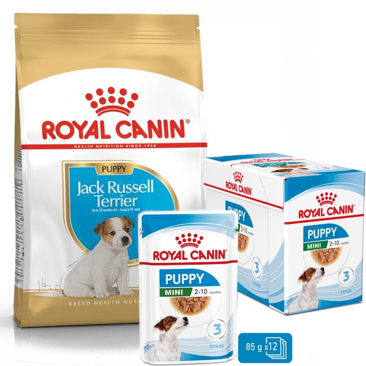 Hrana uscata Royal Canin Puppy Jack Russell Terrier 3 kg + sos umed 12 x 85 g