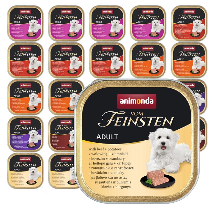 Animonda Vom Feisten Adult 24x150g Hrana umeda mixta pentru caini cu arome variate
