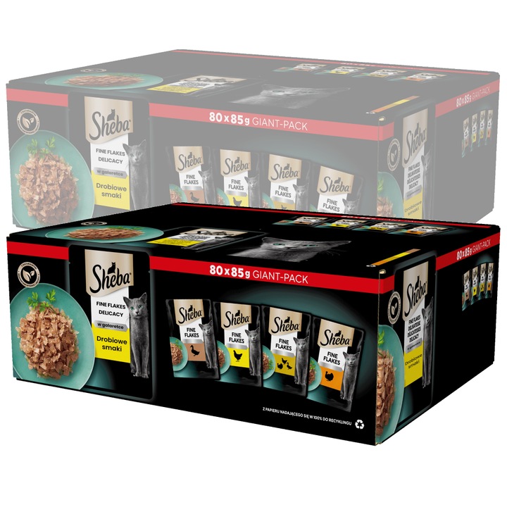 Sheba Pliculete 160x85g Delicacy Arome de Pasari de Curte Hrana Umeda pentru Pisici Adulte in Jeleu