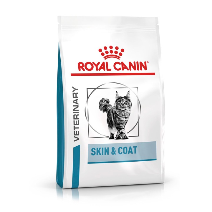 Royal Canin Veterinary Skin & Coat 400g, hrana pentru pisici, sanatatea pielii si blanii, 400g