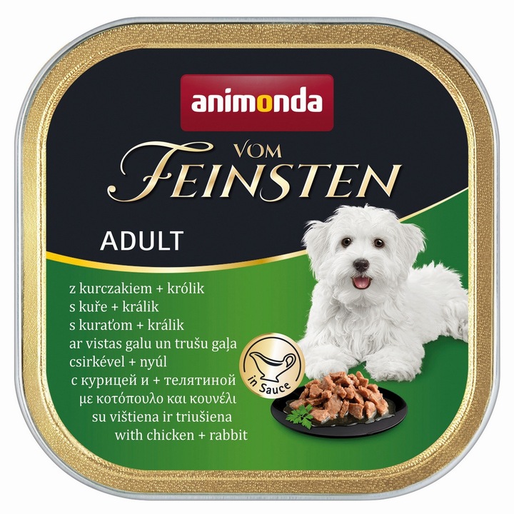 Animonda Vom Feinsten, hrana umeda pentru caini, pui si iepure, 150g