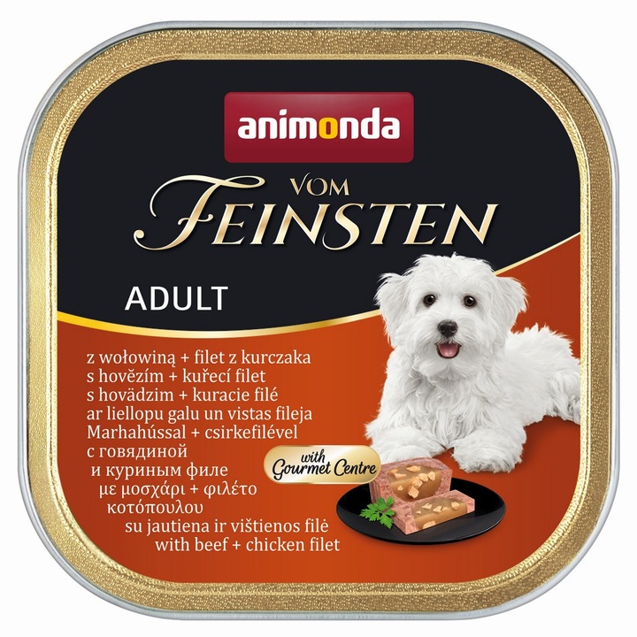 Animonda Vom Feisten, hrana umeda pentru caini, cu vita si filete de pui, 150g