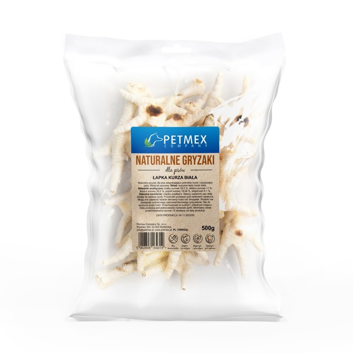 Recompensa naturala pentru caini Petmex Paw Chicken White 500g