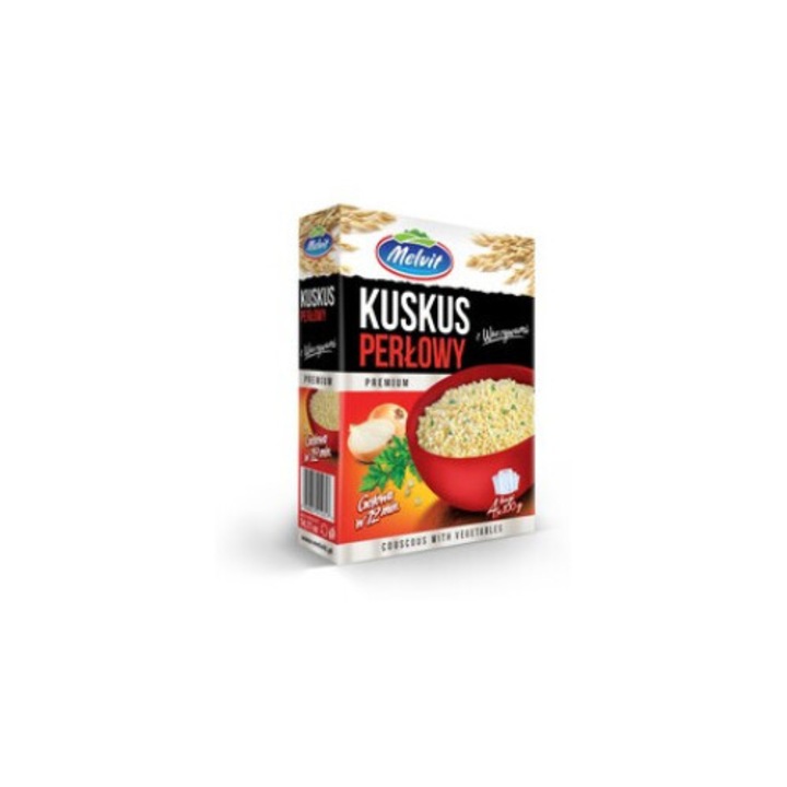 Cuscus Melvit Pearl cu Legume 4X80G