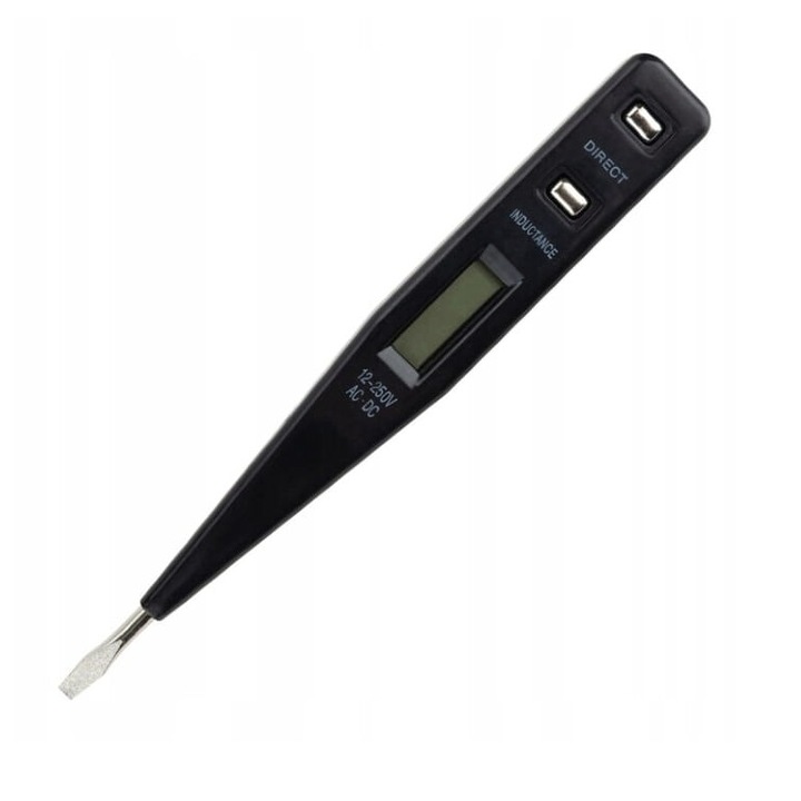 Vergionic feszültségmérő 12-250V, LCD, kompakt, 127mm