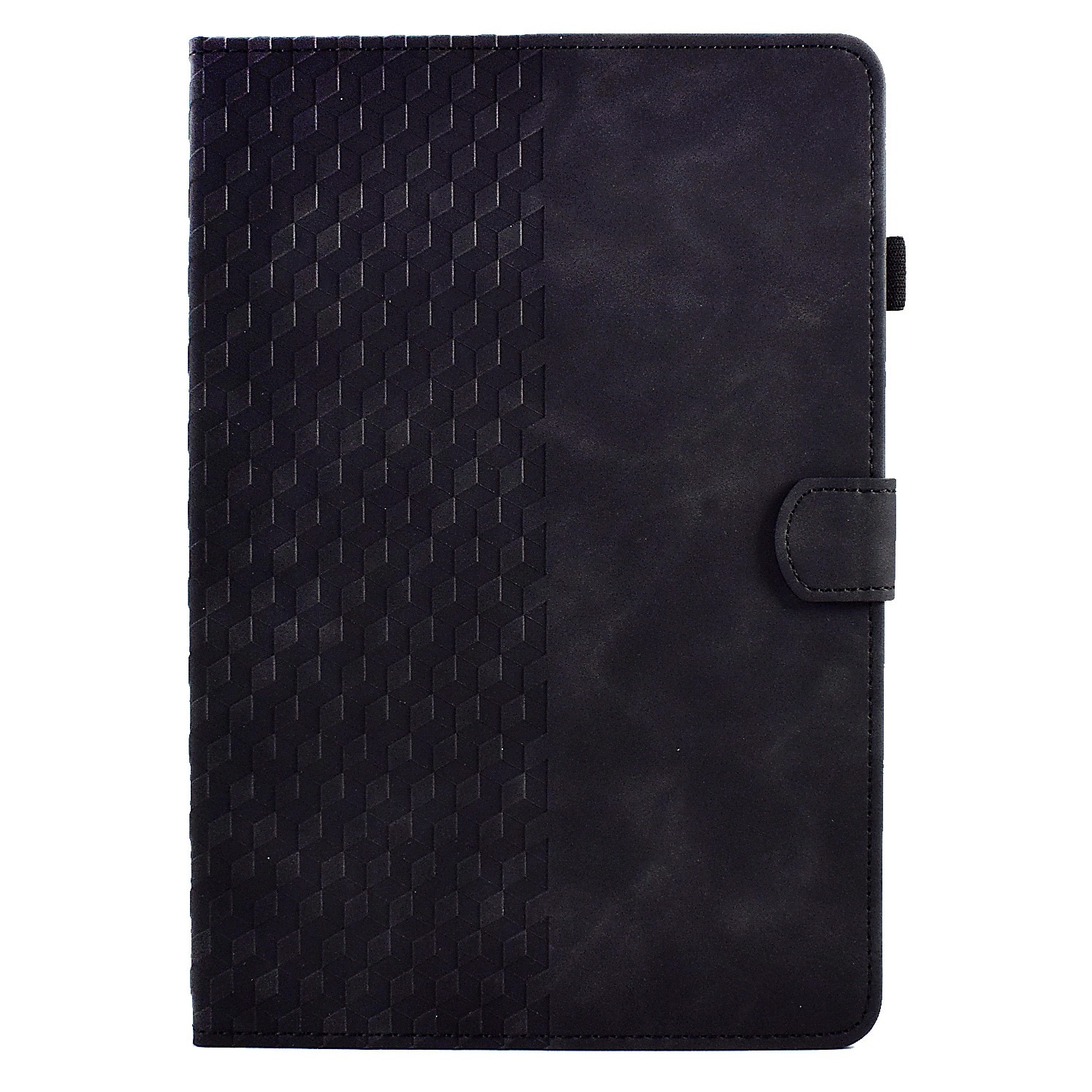 Husa tableta pentru Amazon Kindle PaperWhite a 12-a generatie 2024, piele gravata cu romburi, tip smart case, cu functie de auto-sleep/wake, negru