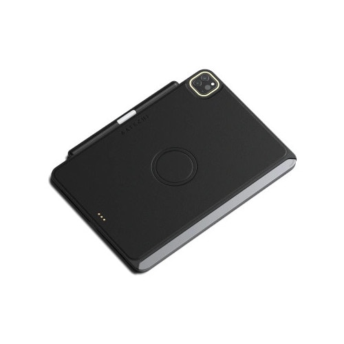 Husa tableta, Satechi, Pentru iPad Pro 12.9 2020 / 2021 / 2022 / Air 13" 2024 / 13" 2025, Piele vegana, Suport Apple Pencil, Negru