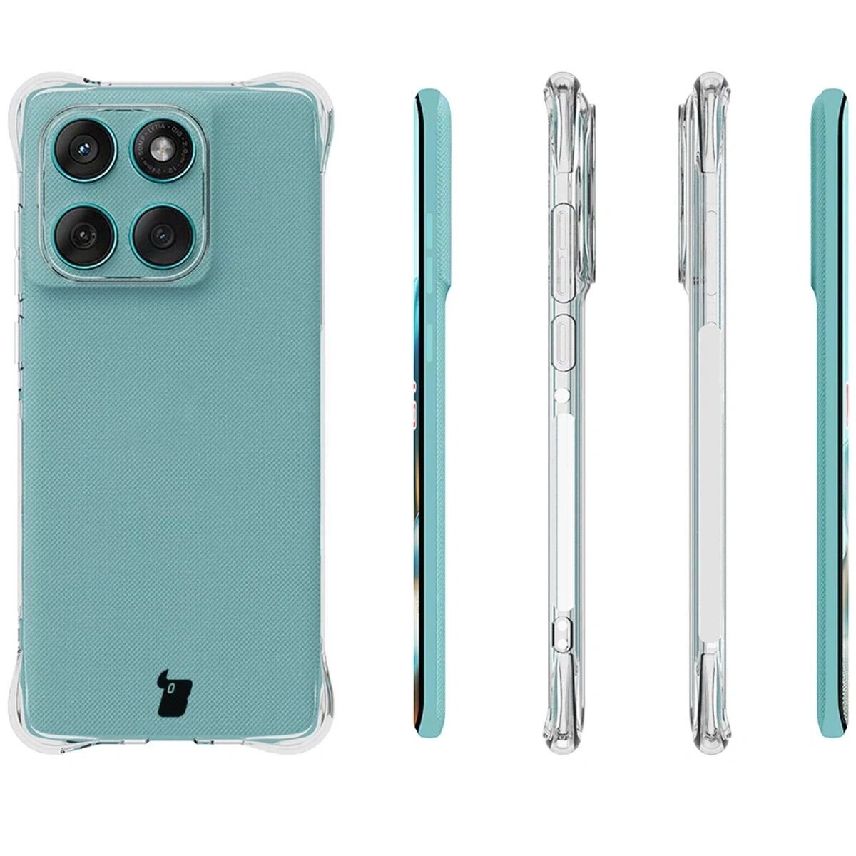 Carcasa transparenta, Bizon Case Salpa, pentru Motorola Edge 60 Fusion, protectie impotriva zgarieturilor, dimensiuni 15,82x7,15cm