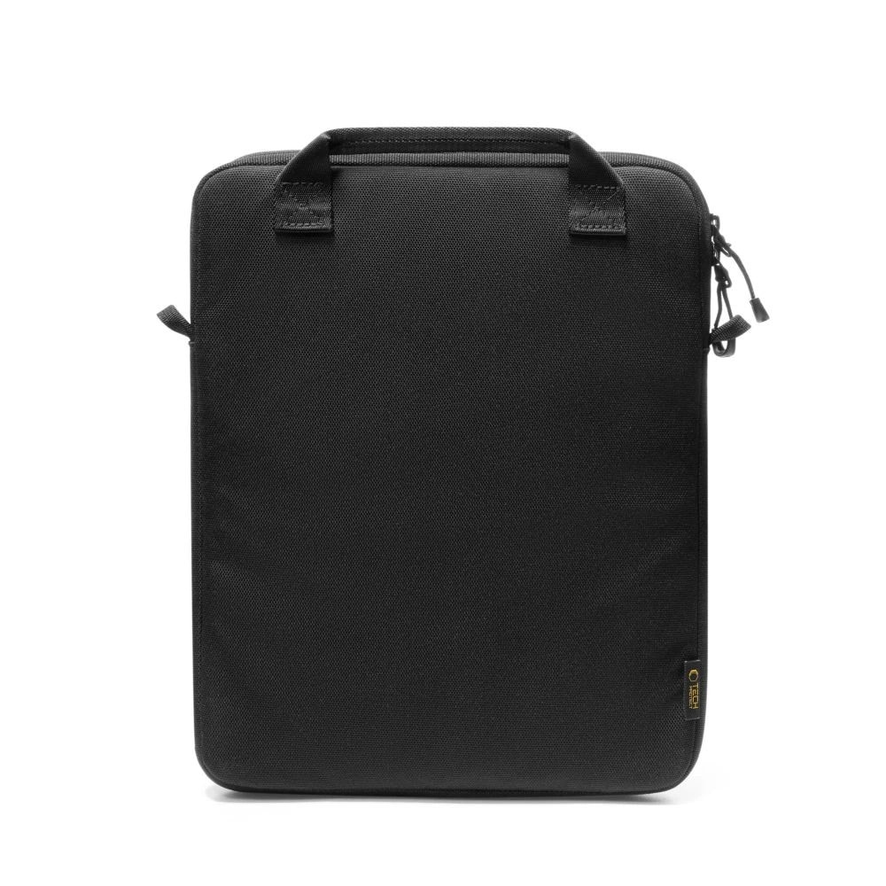 Geanta pentru laptop Tech-Protect Defender VR, neagra, 13-14 inci, set cu curea, dimensiuni 35,5x25,5x4,2cm