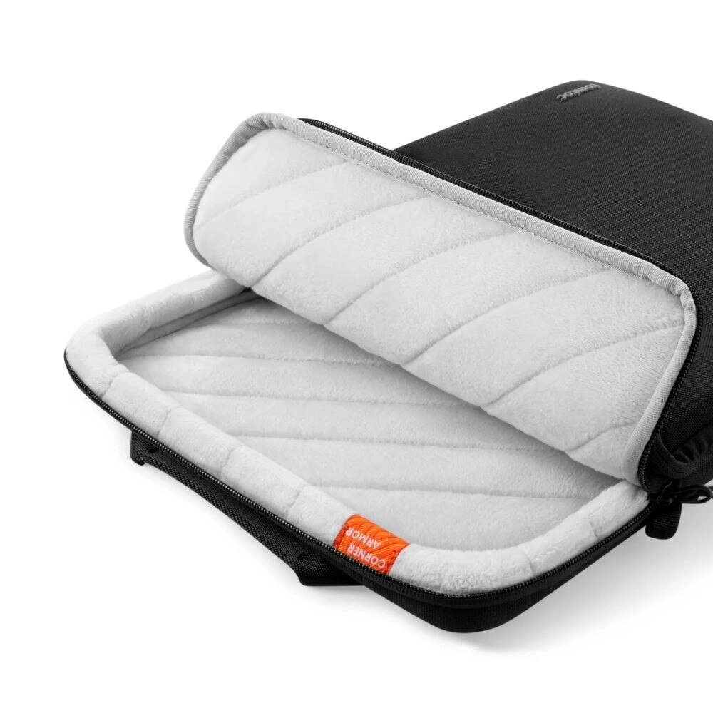Geanta pentru laptop Tech-Protect Defender VR, neagra, 13-14 inci, set cu curea, dimensiuni 35,5x25,5x4,2cm