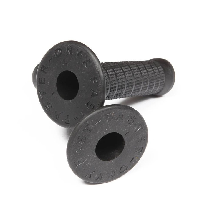 2 darabos motorkerékpár-markolat készlet, ónix, szilikon, fekete, 125x22x24mm