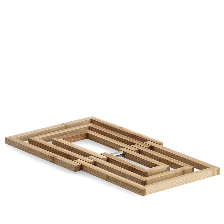 Tava servire, Zeller, bambus, 19x19x1cm, culoare naturala