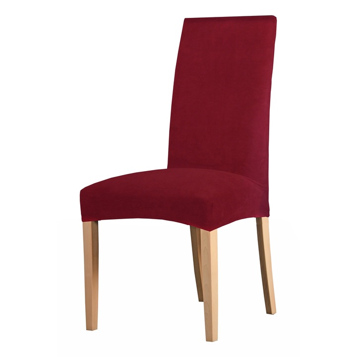 Husa scaun, Sterling, rosu inchis, 95% poliester, 5% spandex, 52-62x38cm, 48-50x45cm