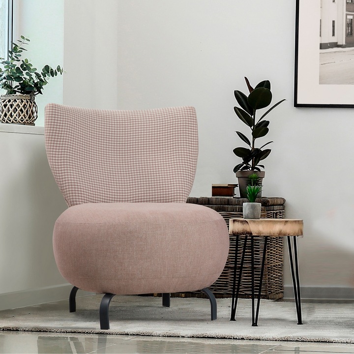 Woody Fashion karosszék, fém lábakkal 64x84x74cm