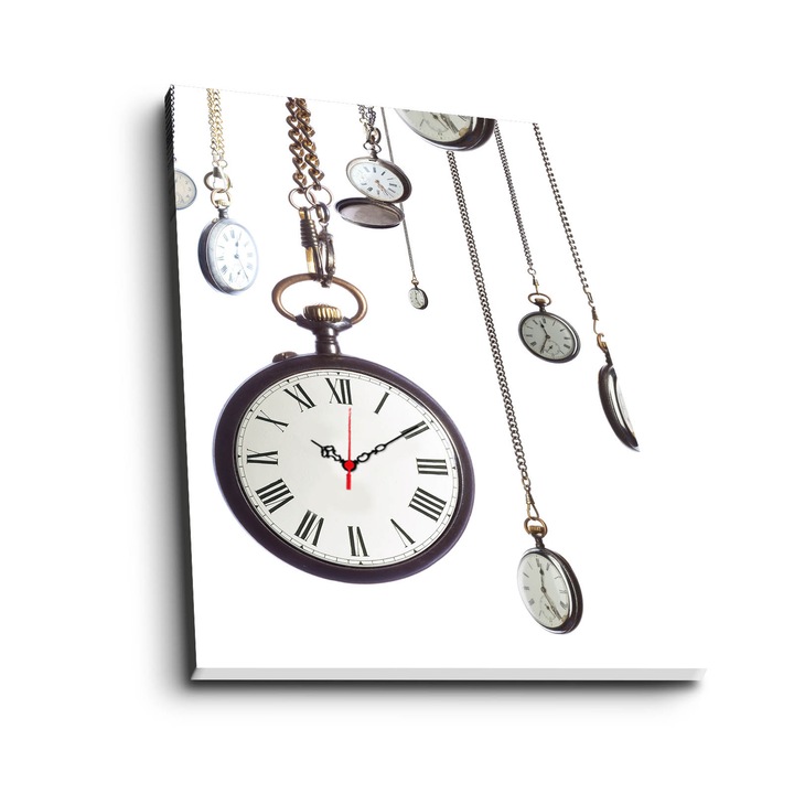 Wallity dekoratív falióra, 45x70cm, 100% velúrvászon, 100% fakeret