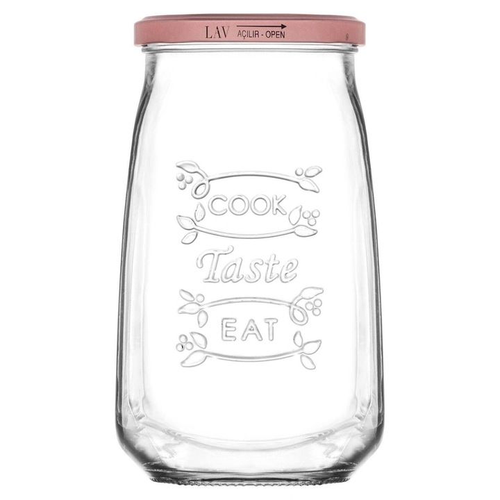 Borcan, Hermia Concept, sticla, 8,2x8,2x17cm