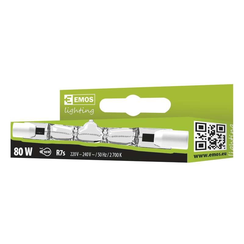 Lampa ECO halogen ZE0101, lumina calda 2700K, 80W, 1400lm, R7s, 2000 h functionare, garantie 2 ani, Emos