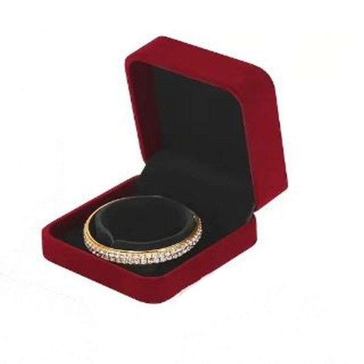 Cutie de bijuterii SkyTechs® caseta din catifea pentru depozitarea bijuteriilor cutie eleganta pentru bratara colier ceas cu Inchidere magnetica 90x90x45 mm