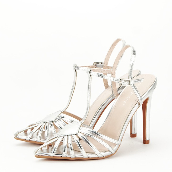 Sandale argintii elegante 6881 130 Argintiu 40 EU
