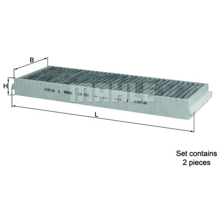 Филтър, вентилация на купето Mahle, LAK 239/S