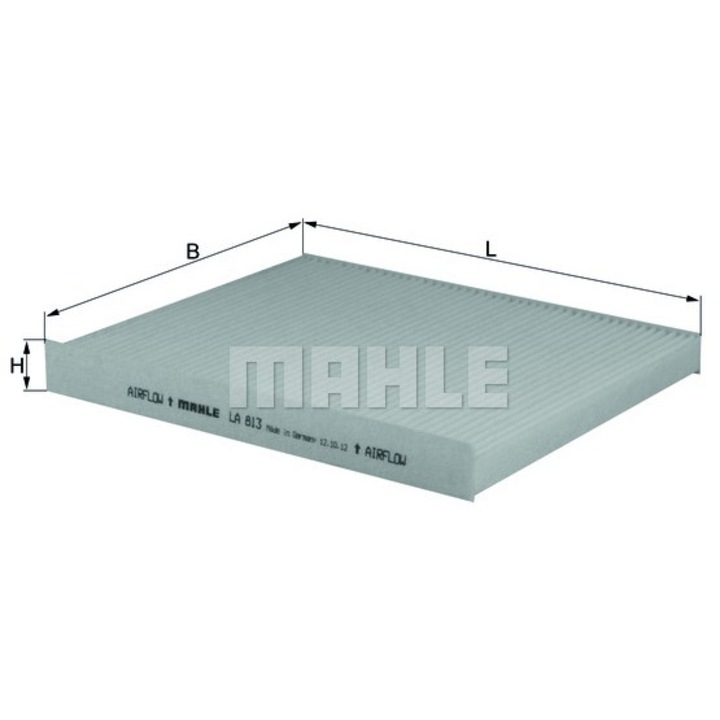 Mahle LA 813 szellőzőszűrő, 230x199x25mm, 42g