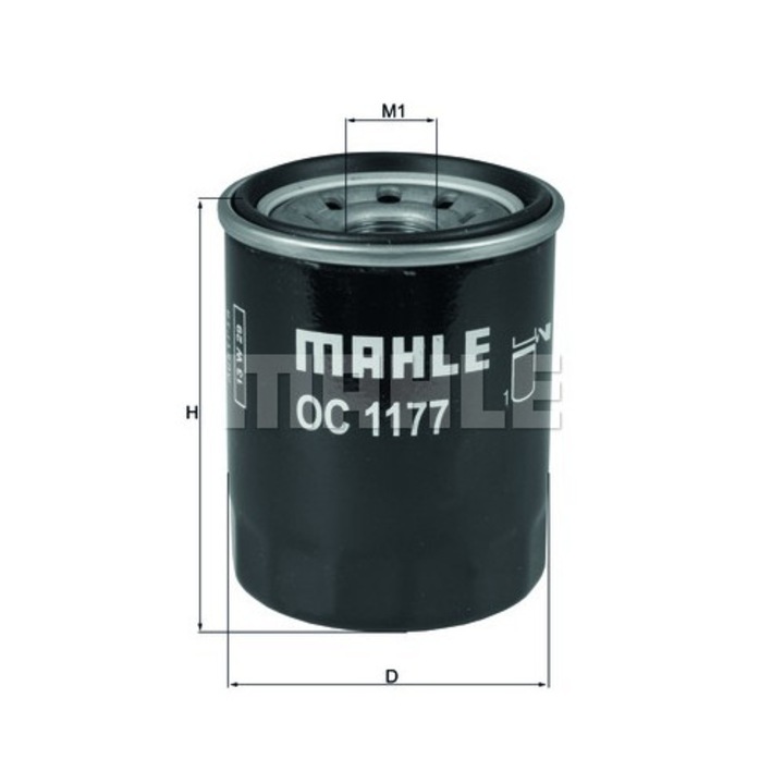 Mahle OC 1177 olajszűrő, visszacsapó szeleppel, 65x85mm