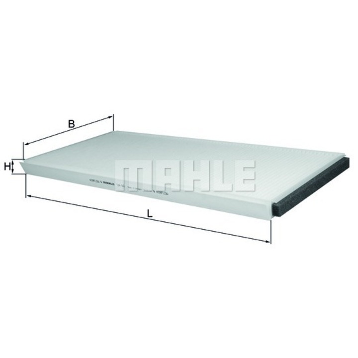 Mahle LA 62 szellőzőszűrő, klíma nélküli járművekhez, 530x241x30mm